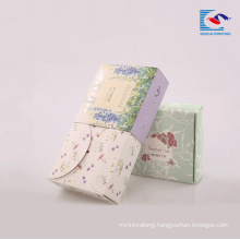 Customized recycled art paper box for hand soaps with printed logo spot UV